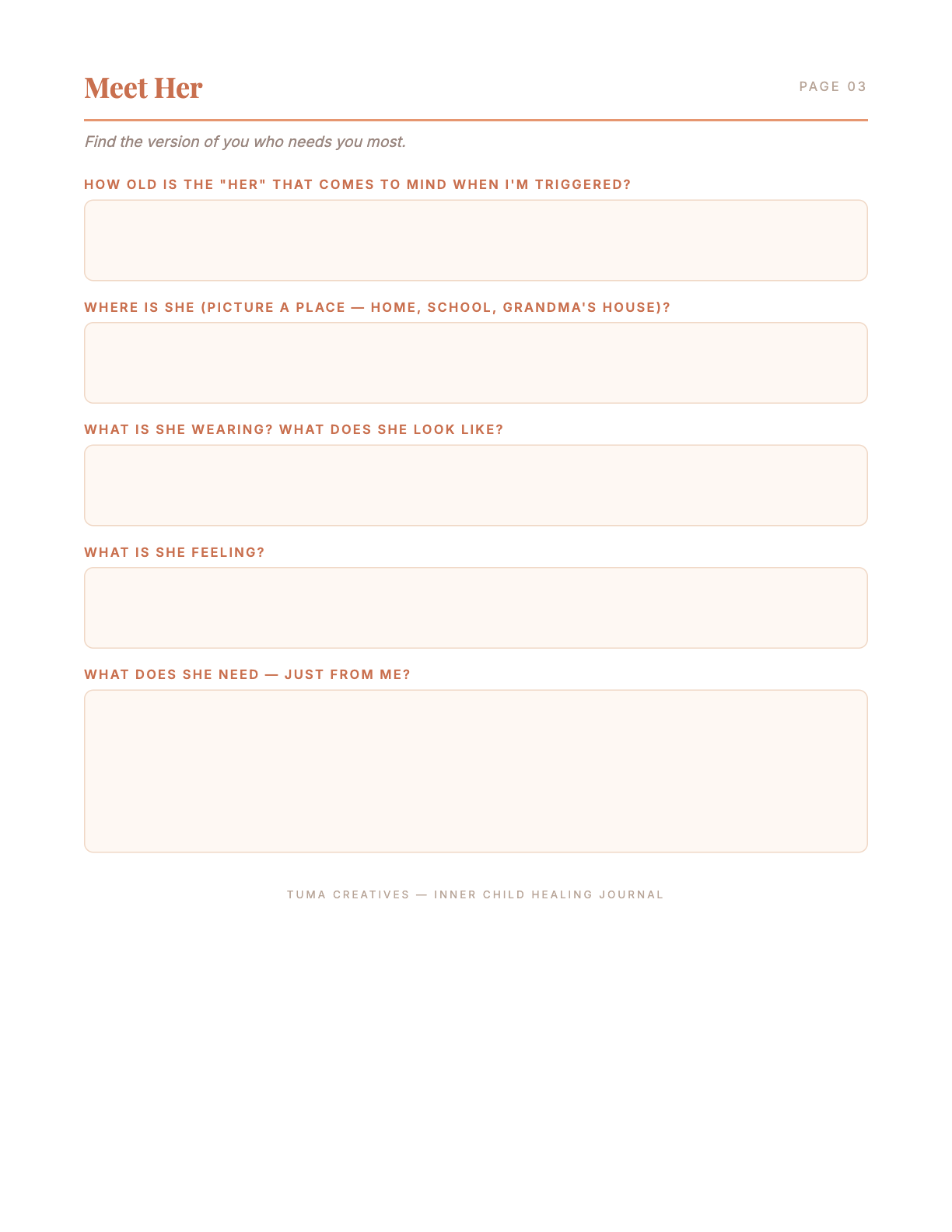 Inner Child Healing Journal