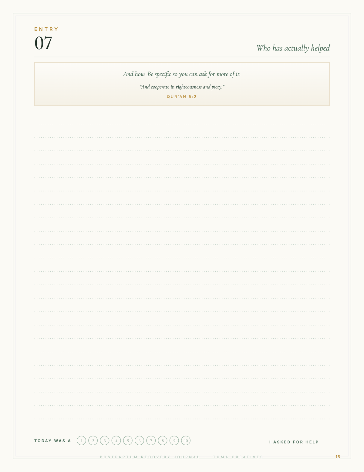 Postpartum Recovery Journal β guides