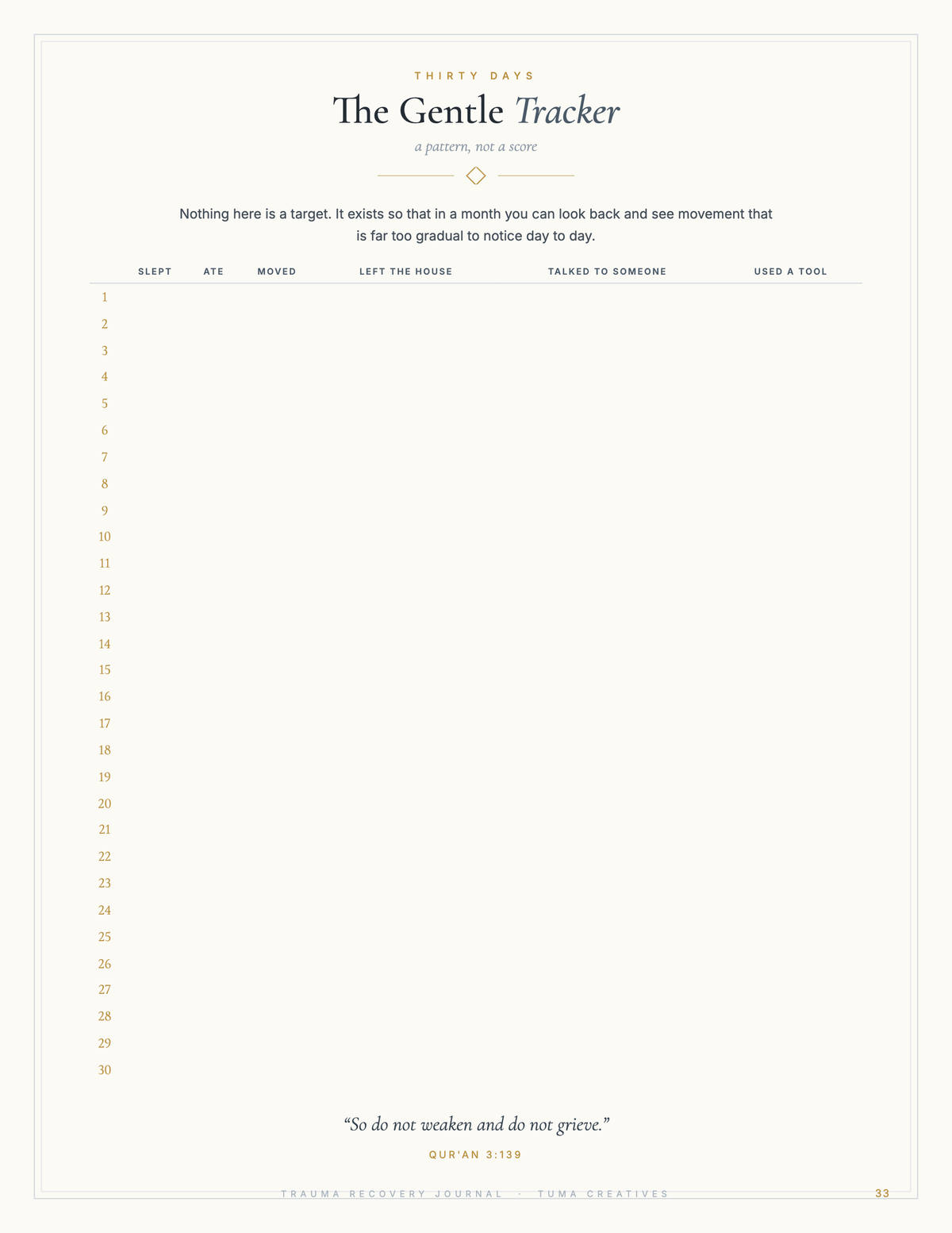 Trauma Recovery Journal β guides