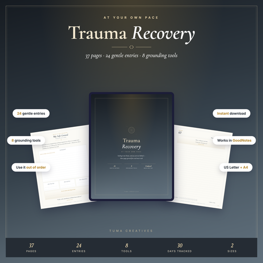 Trauma Recovery Journal — 37 pages, print and iPad