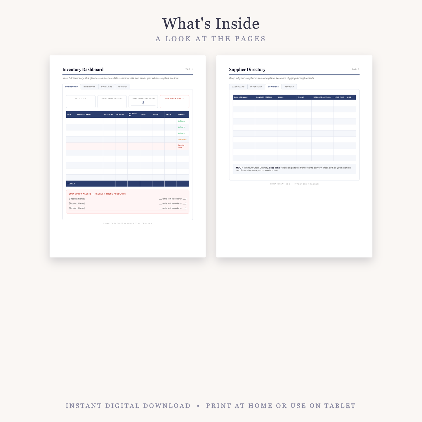 Inventory & Product Tracker