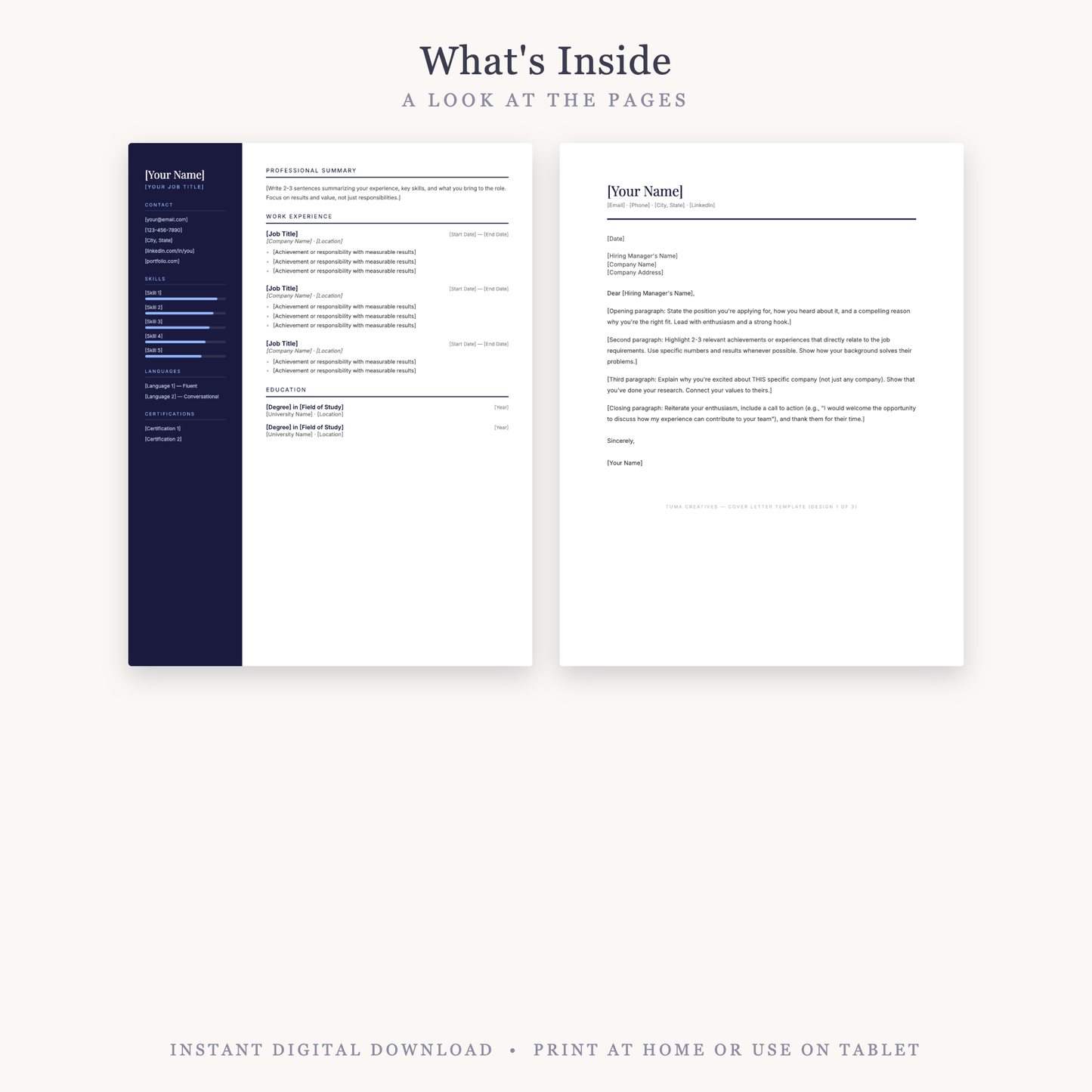 Resume & Cover Letter Template Bundle