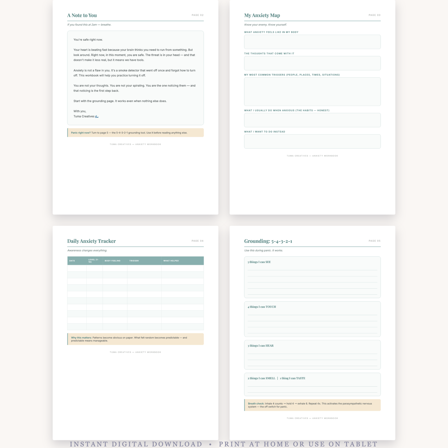 Anxiety Workbook