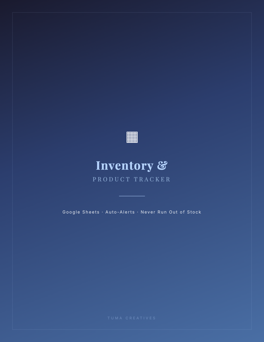 Inventory & Product Tracker