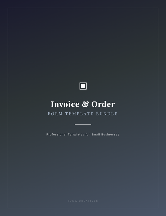 Invoice & Order Form Template Bundle