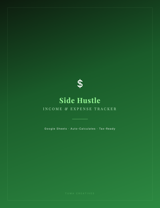 Side Hustle Income & Expense Tracker