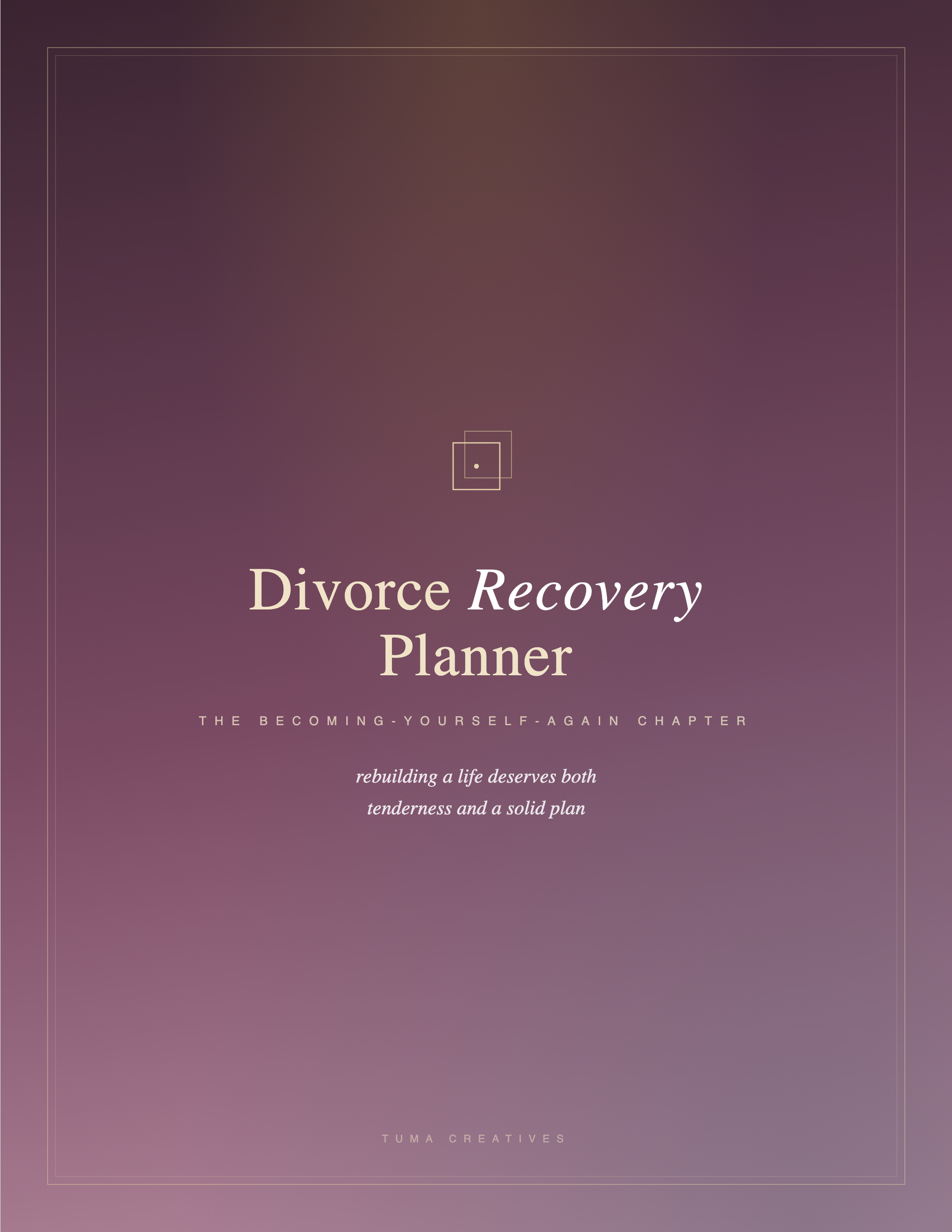 Divorce Recovery Planner — Cover
