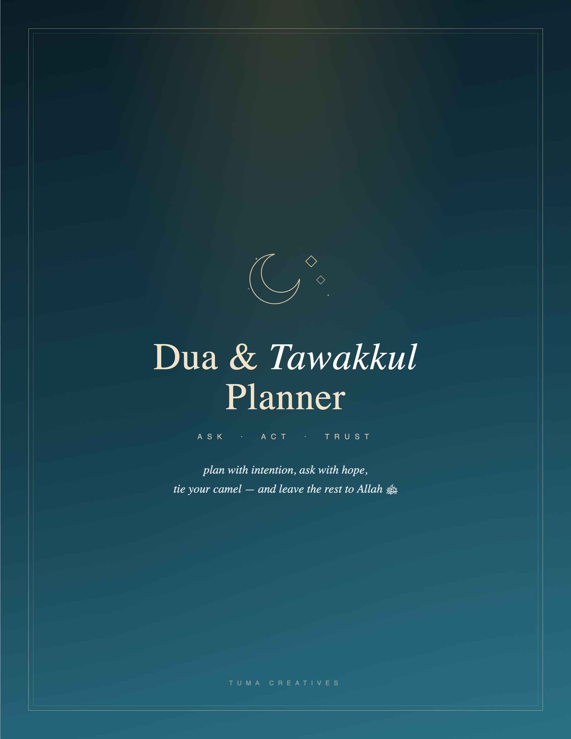 Dua & Tawakkul Planner — Cover