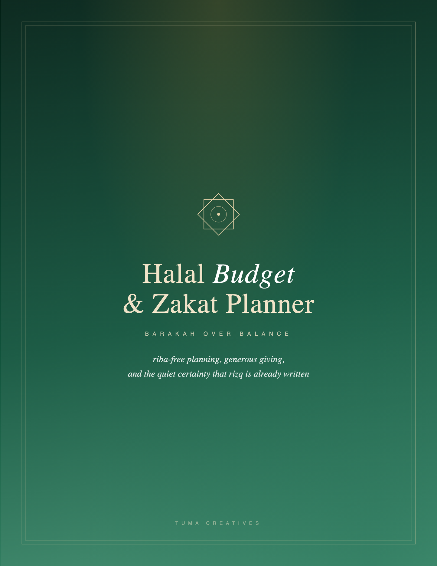 Halal Budget & Zakat Planner — Cover