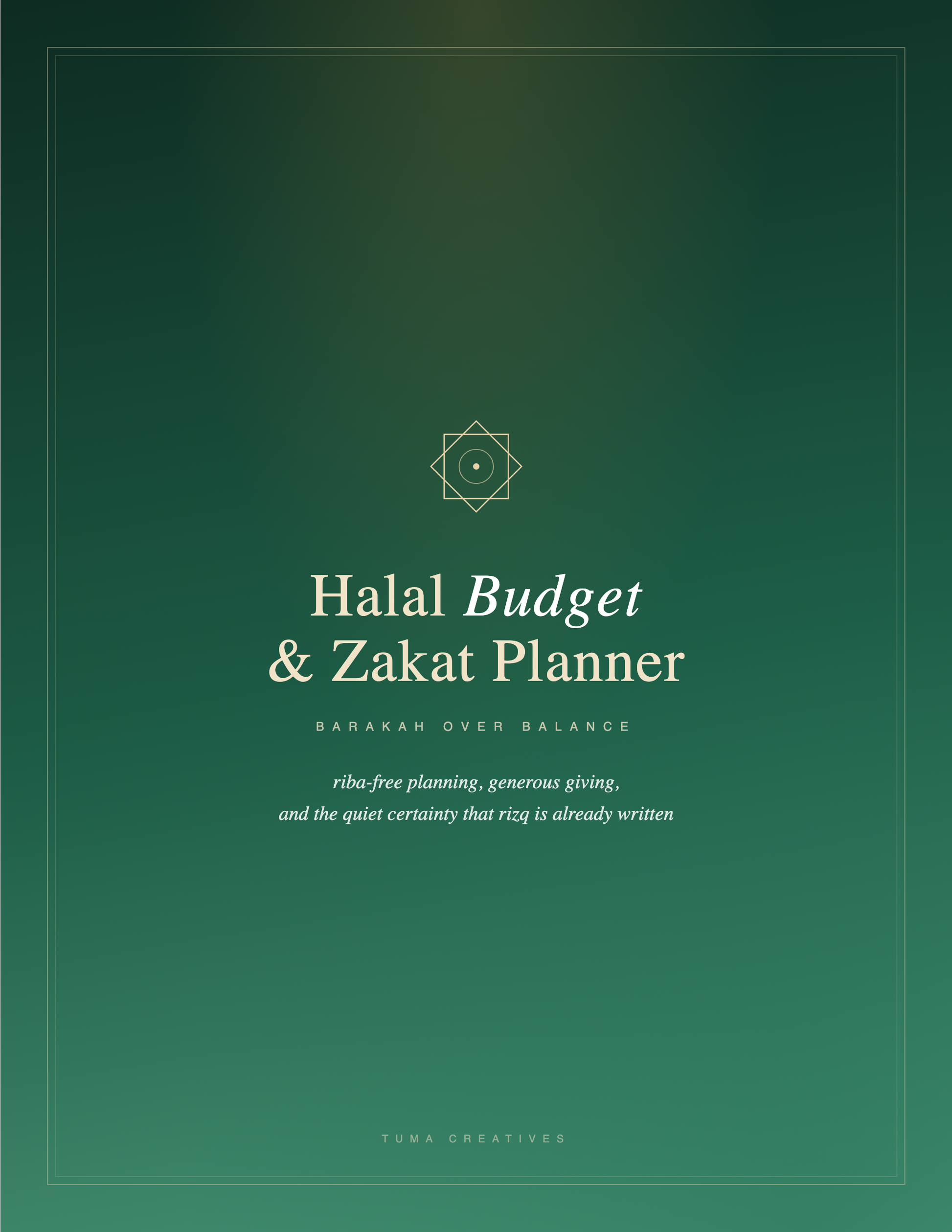 Halal Budget & Zakat Planner — Cover