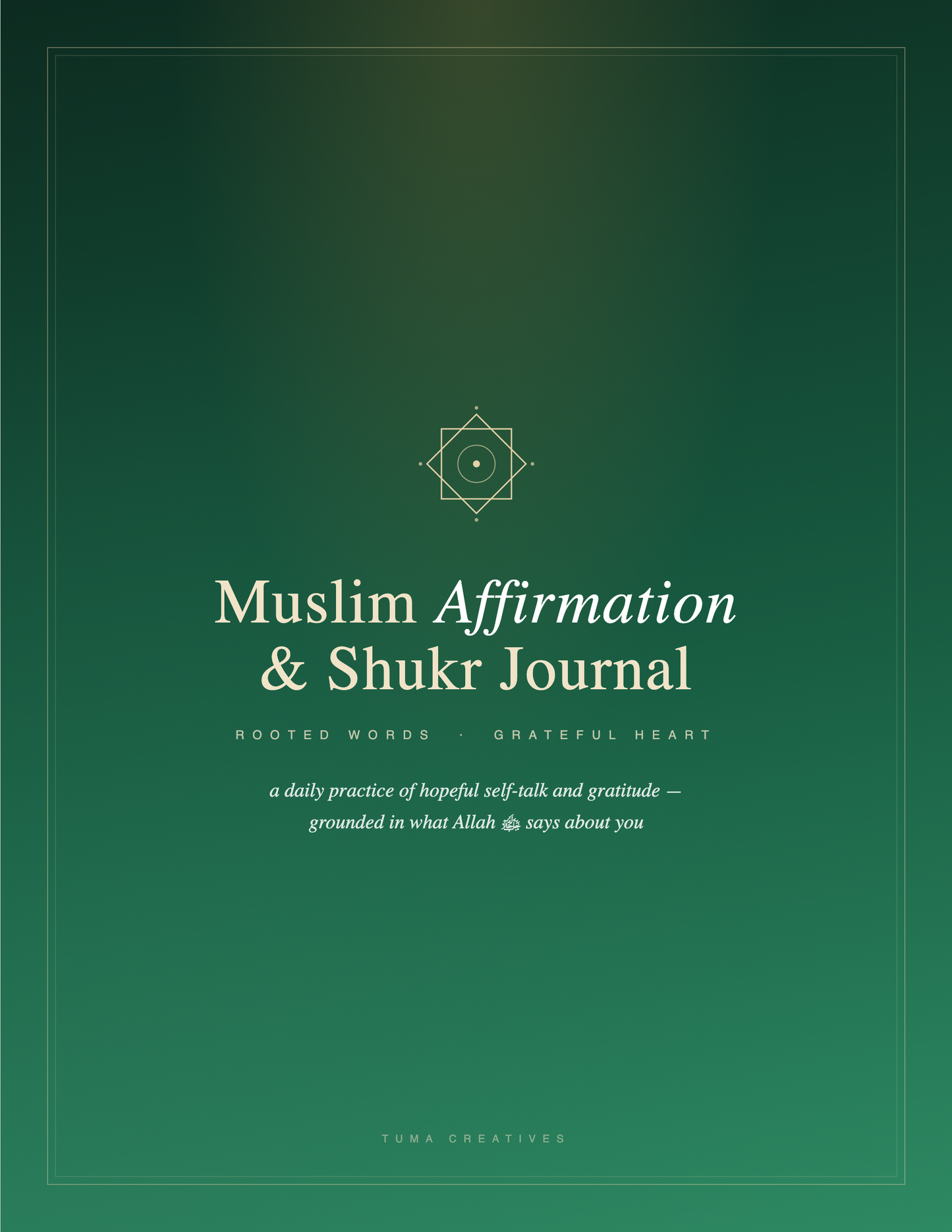 Muslim Affirmation & Shukr Journal — Cover