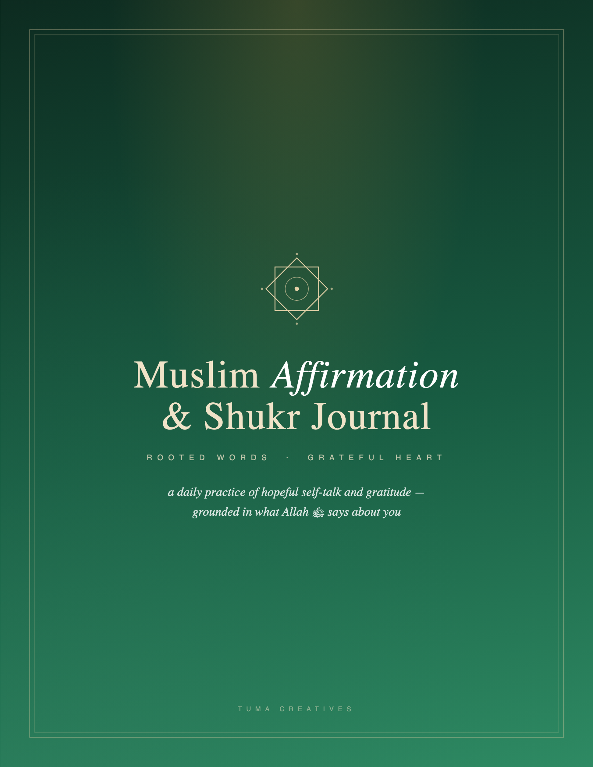Muslim Affirmation & Shukr Journal — Cover
