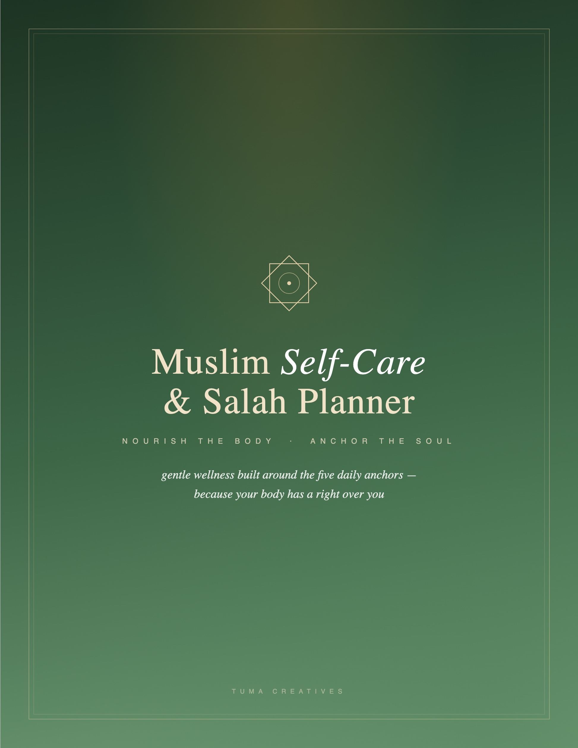 Muslim Self-Care & Salah Planner — Cover