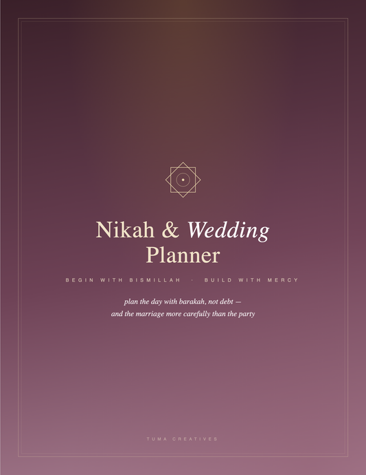 Nikah & Wedding Planner — Cover