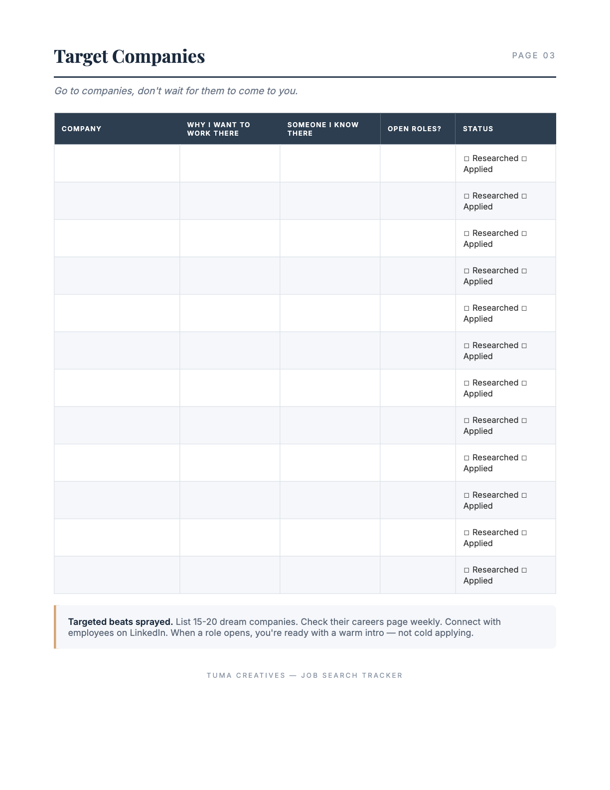 Job Search Tracker