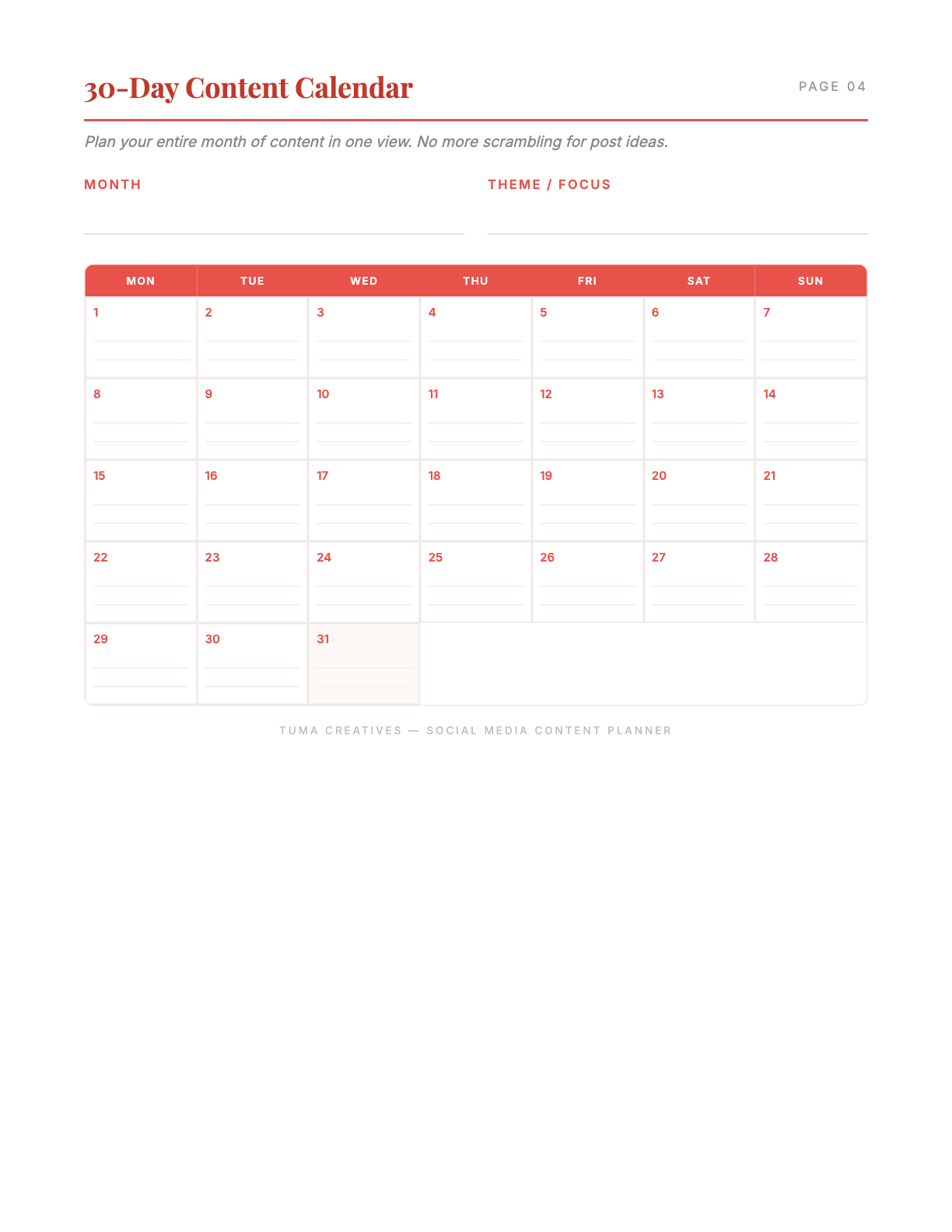 Social Media Content Planner & Strategy Kit