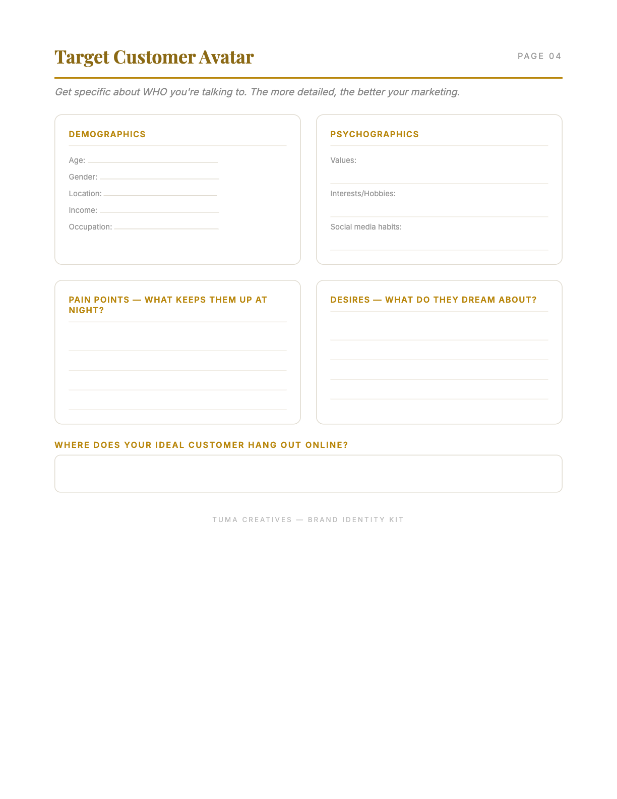 Brand Identity Kit Workbook