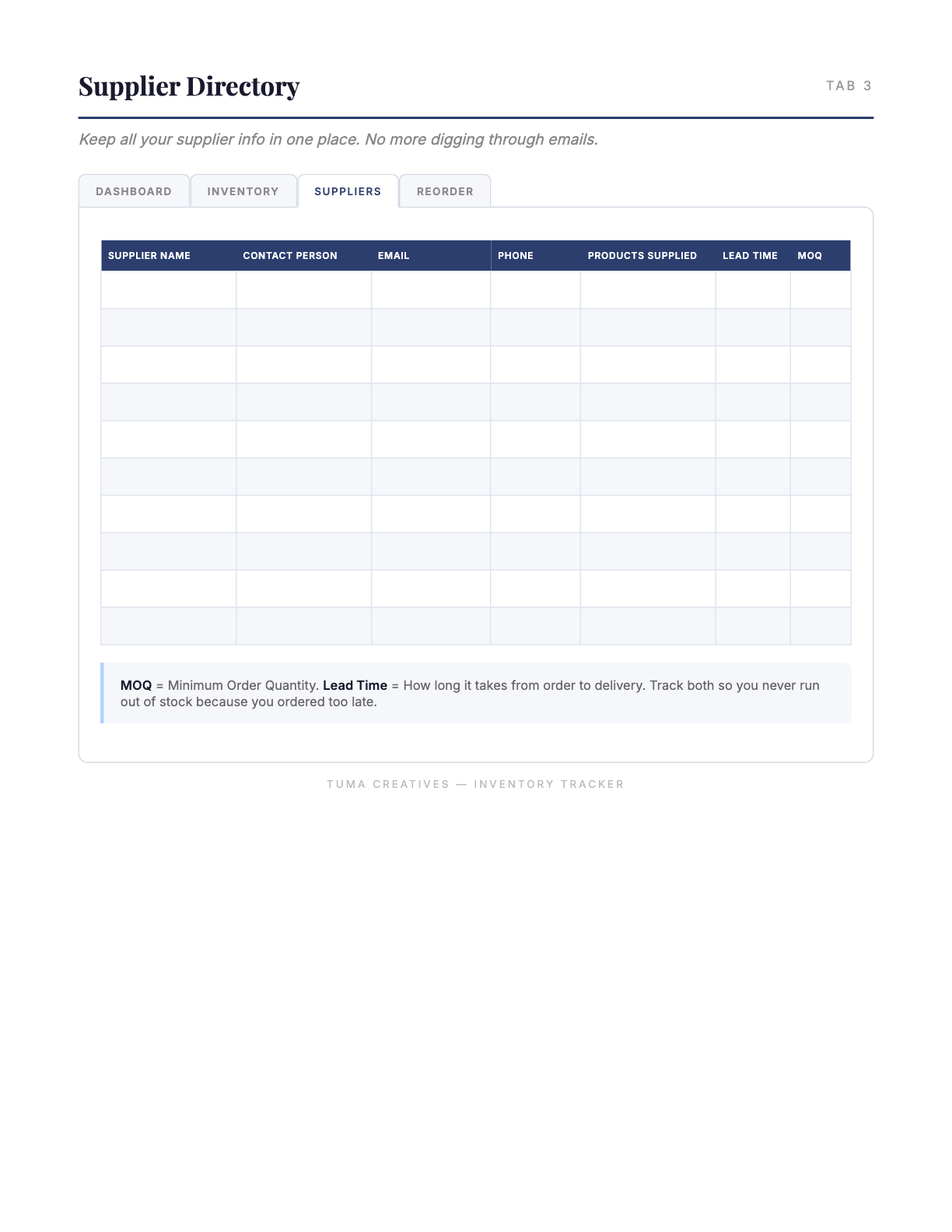 Inventory & Product Tracker