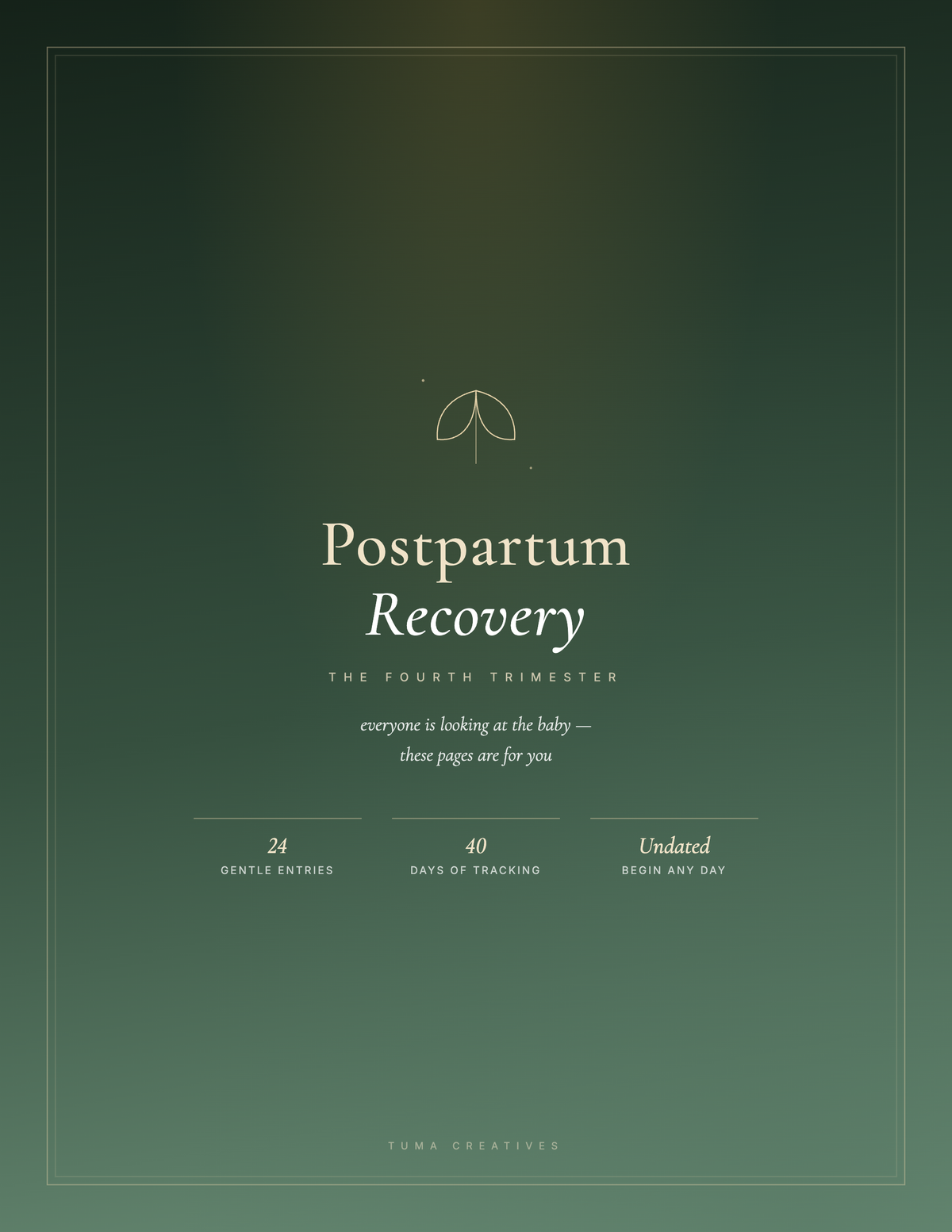 Postpartum Recovery Journal — cover