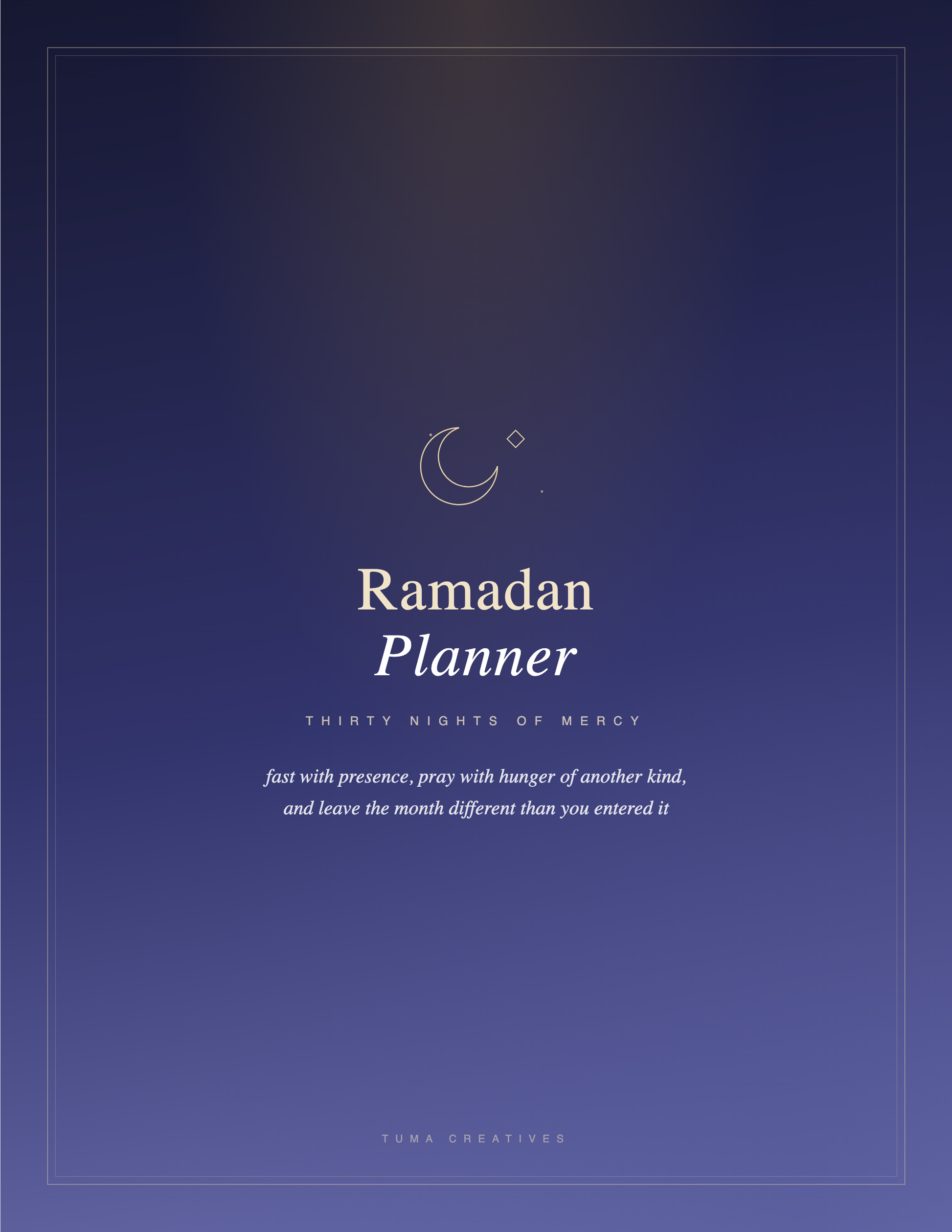 Ramadan Planner — Cover