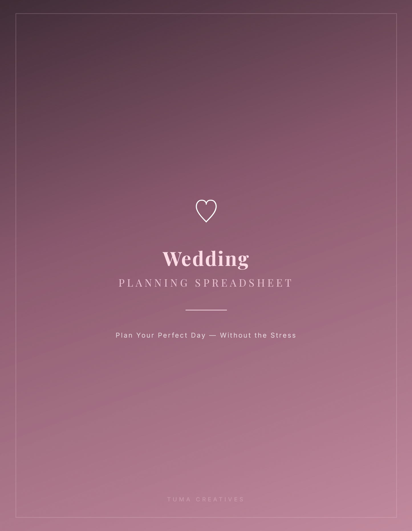 Wedding Planning Spreadsheet