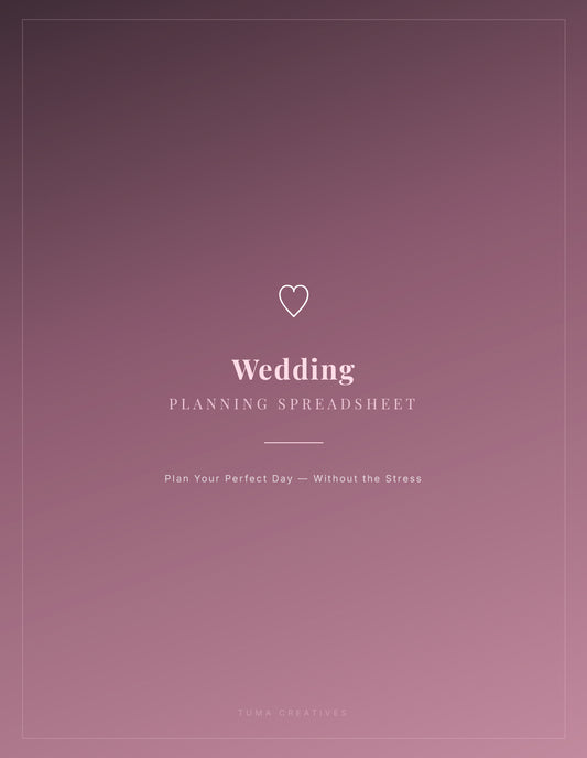 Wedding Planning Spreadsheet