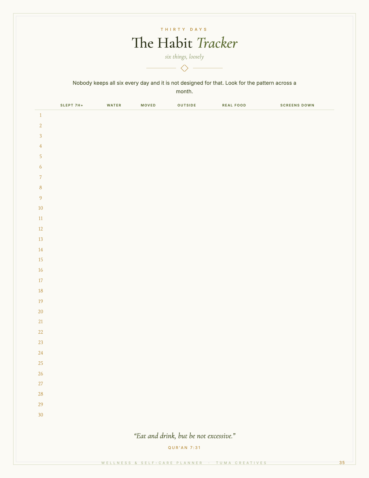 Wellness & Self-Care Planner — trackers