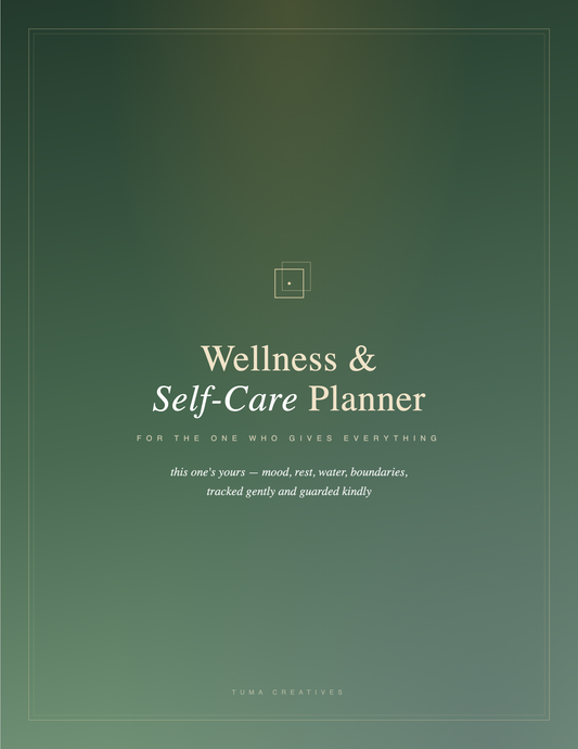 Wellness & Self-Care Planner — Cover